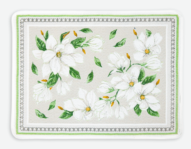 Jacquard tea mat (Magnolia. 2 colors) - Click Image to Close